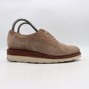 The Office Of Angela Scott Mr. Derby Tan Suede Wedge Women's EU Size 38